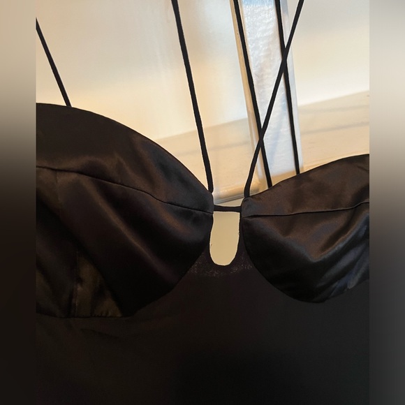 Reformation Black Ocean Dress Mini - 10 - Picture 6 of 12